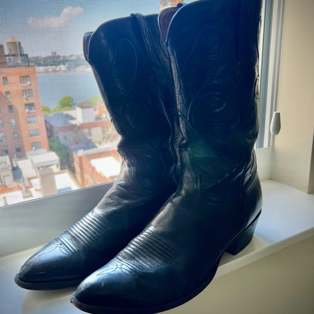 Mens Lucchese Black Western Cowboy Boots